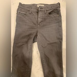 Gray High Rise Skinny Jeans. Madewell. Size 25.